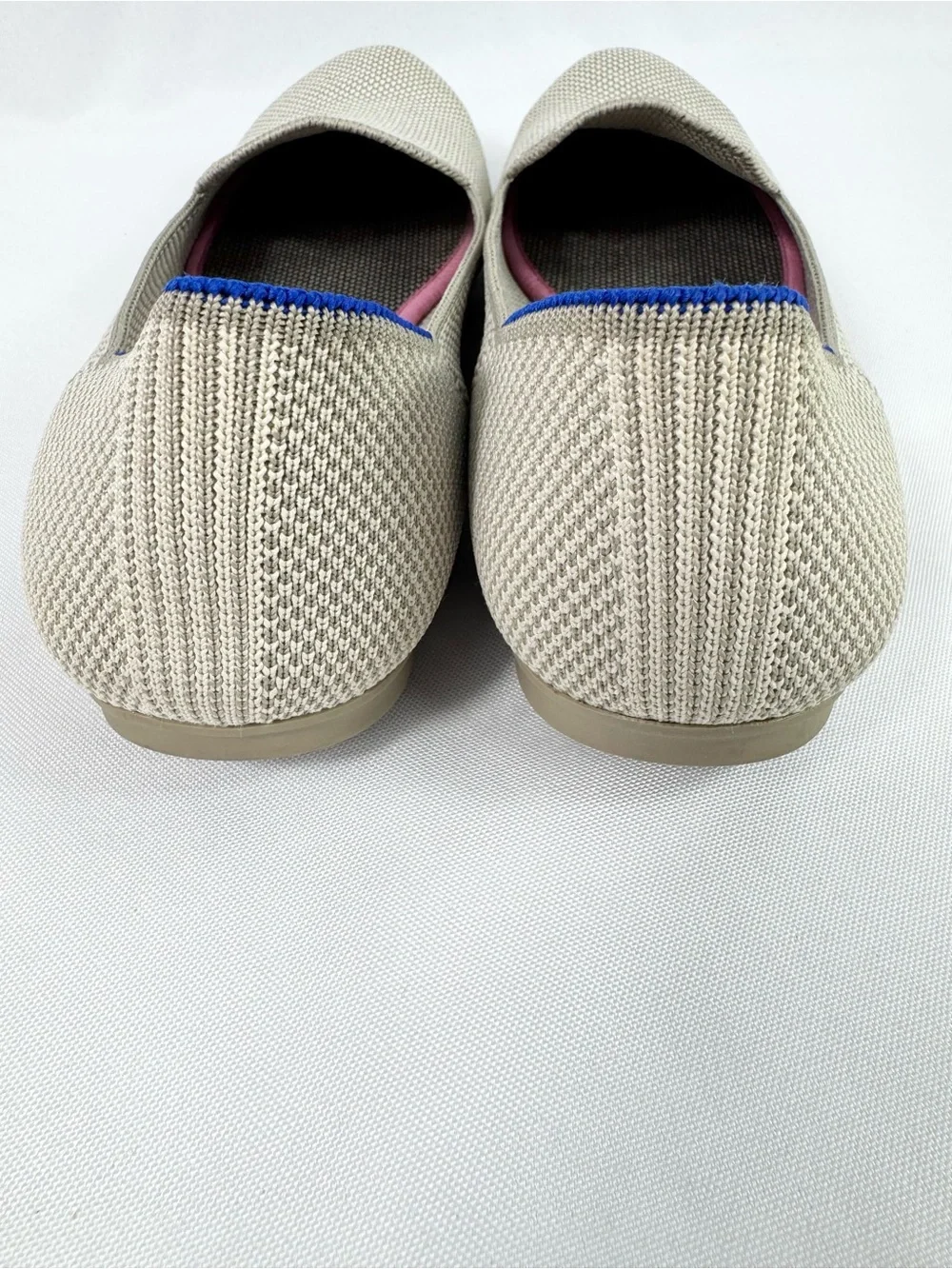 Rothy’s Beige Round Toe Knit Women’s Ballet Flats Size 8